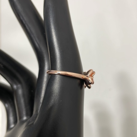 Dainty Rose Flower Rose Gold Ring - Picture 7 of 14